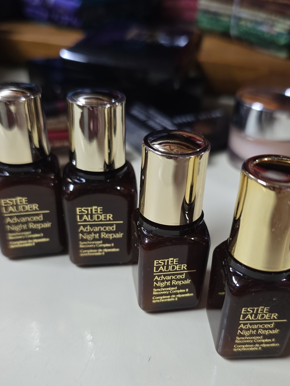 Estee Lauder Night Repair Mini Bottles - Brown & Gold